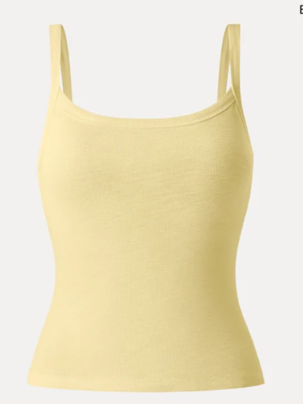 Urban Basic Women’s Yellow Ribbed Tank Top Built-In Support Slim Fit Small - Picture 2 of 14